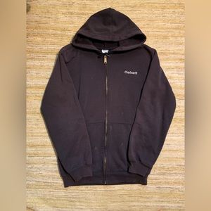 Carhartt zip up hoodie faded black small